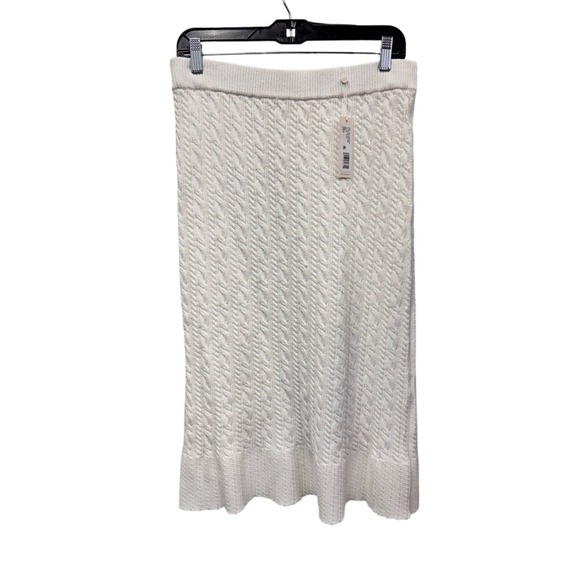 Rebecca Taylor Dresses & Skirts - NWT Rebecca Taylor White Cable Knit Midi skirt in chalk white  size Large